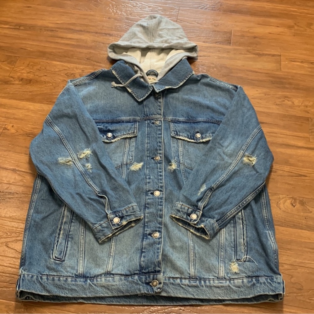 Free People Denim Jacket with Hood